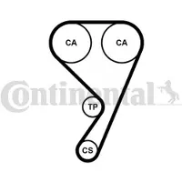 CONTINENTAL CTAM Kit distribution avec pompe à eau CONTINENTAL CT1211WP1