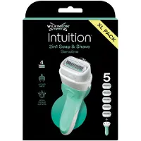 Wilkinson Intuition Rasoir pour femmes Intuition 2-en-1 Sensitive Care avec 5 lames