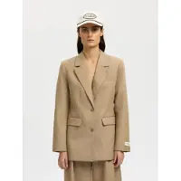 Selected Casquette marron / blanc