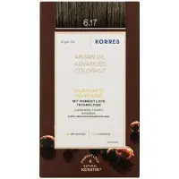 Korres Argan Oil coloration cheveux permanente à l'huile d'argan teinte 6.17 Dark Blond Beige 50 ml