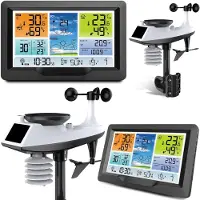 Berdsen Station météo numérique avec écran Thermomètre Capteur extérieur BD-905 Graphite