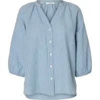 Selected Chemisier 'Alberta' bleu / marine