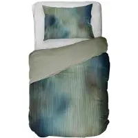 Kayori Elin Housse de couette Satin de coton - 140x200-220 cm +1 taie d'oreiller - Single - Sand