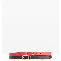 Bonprix Lot de 2 ceintures avec boucle brillante