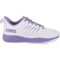 K-Swiss Femmes, Chaussures de tennis, Argile Légère Ultrashot (37), Blanc, Violet