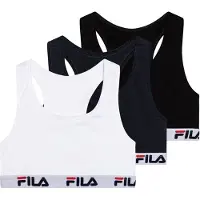 FILA Soutiens-gorge bleu foncé / noir / blanc