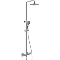 Linie Junos 200 colonne de douche de pluie robinet thermostatique Chrome Brillant