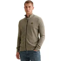 PME Legend Pull-over 'Cardigan with zipper closure and stand-up collar' vert foncé