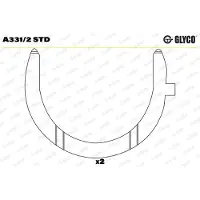 GLYCO Rondelle entretoise, vilebrequin A331/2 STD