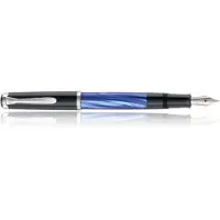 Pelikan stylo plume m 205, bleu marbré, m noir