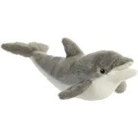 ECO NATION , 35020, Eco Nation Dauphin, 38cm, Peluche Eco-Friendly, Gris & Blanc