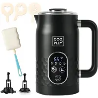 Coopley Mousseur à lait - Mousseur à lait électrique - Noir - 4 en 1 - 500W - MF0803 PRO - Set le plus complet -