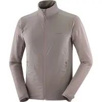 Salomon - Polaire légère et stretch zippée - Sntial Lightwarm Hybrid M Iron - Taille S - Beige