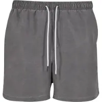 Urban Classics Short de bain de - Washed Swim Shorts - S - XXL - pour Homme - gris foncé - Taille S