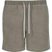 Urban Classics Short de bain de - Washed Swim Shorts - S - XXL - pour Homme - olive - Taille XL