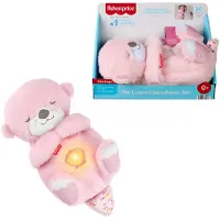 Fisher-Price , veilleuse en forme d'otter pour le coucher, couleur rose