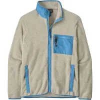 Patagonia - Polaire chaude à col montant - M's Synch Jkt Oatmeal Heather w/Shore Blue pour Homme - Taille M - Beige