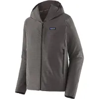 Patagonia - Polaire chaude et extensible zippée - M's R1 TechFace Hoody Forge Grey pour Homme - Taille L - Gris