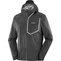 Salomon - Veste de trail imperméable et coupe-vent - Bonatti Pro Jkt M Deep Black - Taille XL - Noir