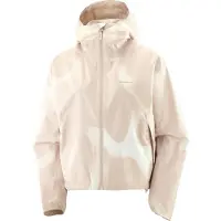 Salomon - Veste de randonnée imperméable et coupe-vent - Outscape 2L Short Jkt P W Silver Cloud pour Femme - Taille S - Gris