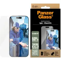 PanzerGlass Protection d'écran en verre trempé Anti-bactéries pour Apple iPhone 16 Pro