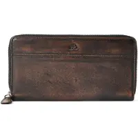 Green Burry GREENBURRY porte-monnaie Destressed RV-Long Wallet RFID Teak Brown marron foncé