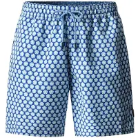 Hackett London Shorts de bain 'Seashell' bleu / vert clair / blanc