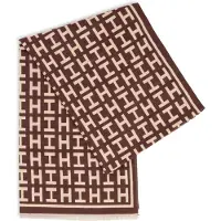 Marie Lund Écharpe beige / chocolat