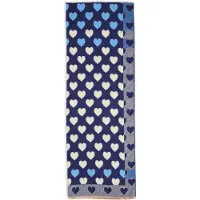 Marie Lund Écharpe bleu / marine / gris / blanc