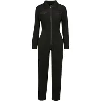 Urban Classics Velvet Rib Boiler Long Sleeve Jumpsuit Noir XS Femme