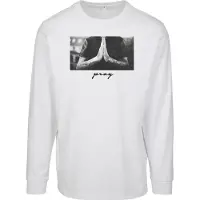 Mister tee T-Shirt 'Pray' gris / anthracite / noir / blanc