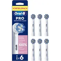 Oral-B Pro Sensitive Clean 6 brossettes, couleur : blanc