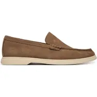 BOSS pour homme. 50543083 Mocassins en daim avec logo gravé marron (44), Beige, Plat, Cuir, Aucun, Casuel