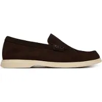BOSS Mocassins en cuir suédé avec logo embossé