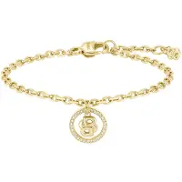 BOSS Bracelet doré avec breloque à monogramme Double B