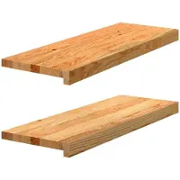 vidaXL Marches d'escalier 2 pcs marron clair 70x30x2 cm chêne massif