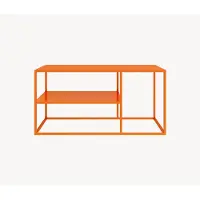 En.casa Table basse 'Solund' acier 90 x 60 x 45 cm orange