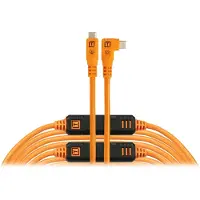 Tether Tools Outils de fixation TetherPro Optima 10G USB-C, 31' (9,4m), droit vers l'orange droit.