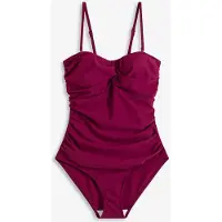 Bonprix Maillot 1 pièce sculptant style croisé, maintien léger