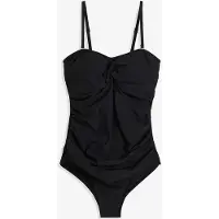 Bonprix Maillot 1 pièce sculptant style croisé, maintien léger