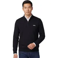 Boss green Pull en laine vierge mélangée à encolure zippée et logo