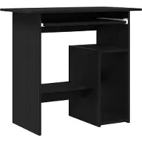 vidaXL Bureau noir imitation chêne 80x45x74 cm bois composite