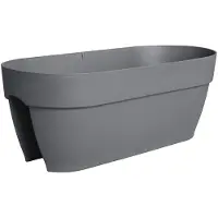 Elho Pot De Fleurs - - Vibia Campana Flower Bridge 60 - Noir - L 26 X B 59 X H 22 Cm - Balcon/Extérieur - 100% Recyclé