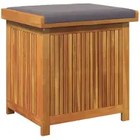 vidaXL Coffre à coussins d'extérieur 60x50x61 cm bois massif acacia