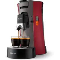Philips Cafetière à dosette Senseo Select CSA240/91 1450 W Rouge intense et gris cachemire
