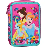 Giovas Princesse Princesse Disney Trousse à crayons remplie 2 étages
