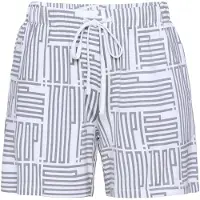 JOOP! Pantalon de pyjama ' Modern Deco ' gris / blanc