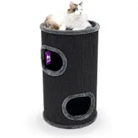 Petrebels Dome 80 Bac à griffer pour chat - Poivre - Ø 45 x 80 cm - stable