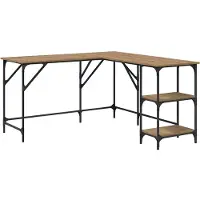 vidaXL Bureau Artisan-Chêne 139 x 139 x 75 cm Bois composite