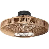 Anne Light & Home Lampe de plafond Ropex avec un ombrage en rotin Ø40 cm